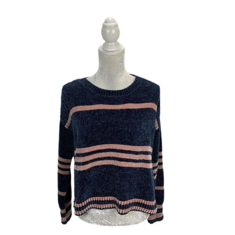 Cloud Chaser Chenille Striped Sweater Mixed‎ Knit